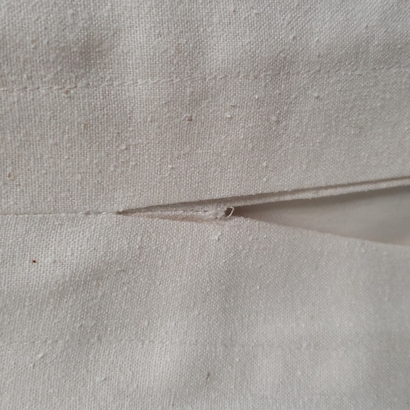 Vintage 90s Georgiou Cream Silk Skirt w/ Pockets - Picture 11 of 12